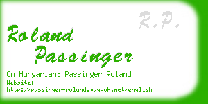 roland passinger business card